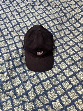Vineyard Vines Dark Navy Cap with Flag Whale Patch